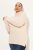 Ulla Popken Turtleneck Ribbed Trim Long Sleeve Sweater Nature Melange - Sweaters & hoodies - Warme Sweaters, Hoodies & Truien
