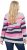 Ulla Popken Landscape Stripe Sweater Light Grey Melange - Sweaters & hoodies - 