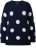Ulla Popken Fluffy Polka Dot Sweater Ink Blue - Sweaters & hoodies - 