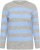 Kaffe Curve Niela Gestreepte trui Lichtgrijs/Blauw - Truien & knitwear - 