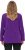 Ulla Popken Modular Fleece Zip Front Jacket Dark Plum - Sweaters & hoodies - 