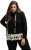 Ulla Popken Ruffle Hem A-line Fit Hooded Sweatshirt Black - Sweaters & hoodies - 