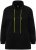 Ulla Popken GLOW Lettered Collared Sweatshirt Black - Sweaters & hoodies - 