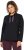 Ulla Popken Stand-Up Collar Long Sleeve Sweatshirt Black - Sweaters & hoodies - 