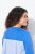 Ulla Popken Pinstripe Gore Long Sleeve Sweatshirt Peacock Blue - Sweaters & hoodies - Warme Sweaters, Hoodies & Truien