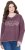 Ulla Popken Texas Contrast Stitching Sweatshirt Dark Ruby - Sweaters & hoodies - 