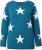 Ulla Popken Glitter Stars Soft Knit Sweater Petrol - Sweaters & hoodies - 