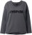 Ulla Popken Inspire Lettering V-Neck Sweatshirt Graphite Grey - Sweaters & hoodies - 