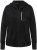 Ulla Popken HYPRAR Zip Front Hooded Stretch Sweatshirt Black - Sweaters & hoodies - 