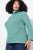 Ulla Popken Asymmetric Zipper Turtleneck Sweater Green - Sweaters & hoodies - Warme Sweaters, Hoodies & Truien