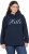 Ulla Popken HELLO Classic Fit Stand-Up Collar Sweatshirt Navy - Sweaters & hoodies - 