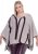 Ulla Popken Brushstroke Knit Poncho Beige - Sweaters & hoodies - 