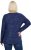 Ulla Popken Metallic Print Extra Soft Christmas Sweatshirt Ink Blue - Sweaters & hoodies - 