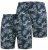 D555 Cleethorpes Hawaii Printed Swimshorts Navy - Zwembroeken - Grote Maten Zwembroeken Heren