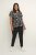 Kaffe Curve Sonna Stanley Top Zwart/Antique Zebraprint - T-shirts - 