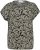 Kaffe Curve Sonna Stanley Top Diepzwart/Antiek wit print - T-shirts - 