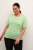 Kaffe Curve Lizzy Gestreepte trui Veergrijs gemêleerd/Groen - Bedrukte T-shirts voor dames - 