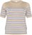 Kaffe Curve Lizzy Gestreepte trui Beige/Blauw - Bedrukte T-shirts voor dames - 
