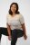 Kaffe Curve Lizzy Gestreepte trui Beige/Blauw - Bedrukte T-shirts voor dames - 