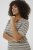Kaffe Curve Lizzy Gestreepte trui Beige/Zwart - Bedrukte T-shirts voor dames - 