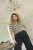 Kaffe Curve Lizzy Gestreepte trui Beige/Zwart - Bedrukte T-shirts voor dames - 