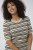 Kaffe Curve Lizzy Gestreepte trui Beige/Zwart gestreept - Bedrukte T-shirts voor dames - 