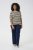 Kaffe Curve Lizzy Gestreepte trui Beige/Zwart gestreept - Bedrukte T-shirts voor dames - 