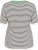 Kaffe Curve Lizzy Knit T-Shirt Chalk/Black Fine Stripe - T-shirts - 