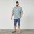 North Latitude 61318 All-Over Print T-Shirt Stofblauw - T-shirts - Grote Maten T-shirts Heren