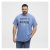 North Latitude Denim Printed Logo T-Shirt Dusty Blue - T-shirts - Grote Maten T-shirts Heren