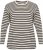 Kaffe Curve Winni Lange mouw T-shirt Antiek wit/Zwart streep - T-shirts - 