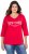 Ulla Popken City Name Graphic Tee Lychee - Bedrukte T-shirts voor dames - 