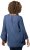 Ulla Popken Trumpet Sleeve Cold Dyed Tee Dove Blue - Bedrukte T-shirts voor dames - 