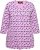 Ulla Popken Geometric Pattern 3/4 Sleeve Tee Amethyst - Bedrukte T-shirts voor dames - 