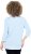 Ulla Popken Country Lettered 3/4 Sleeve Tee Soft Light Blue - Bedrukte T-shirts voor dames - 