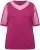 Ulla Popken Sequined Mesh Sleeve Blouse Aubergine - T-shirts - 