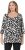 Ulla Popken Scribble Print Square Neck 3/4 Sleeve Tee Black - Bedrukte T-shirts voor dames - 