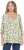 Ulla Popken Scribble Print Square Neck 3/4 Sleeve Tee Sage Green - Bedrukte T-shirts voor dames - 