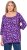 Ulla Popken Scribble Print Square Neck 3/4 Sleeve Tee Violet - Bedrukte T-shirts voor dames - 