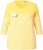 Ulla Popken Paper Boat Print 3/4 Sleeve Tee Sun Yellow - Bedrukte T-shirts voor dames - 