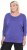 Ulla Popken Quick Drying Batwing Sleeve Tee Blueberry - Bedrukte T-shirts voor dames - 