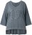 Ulla Popken 87 Applique Oversized Long Sleeve Tee Graphite Grey - T-shirts - 