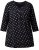 Ulla Popken Flower Print 3/4 Sleeve Tee Black - T-shirts - 