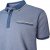 Kam Jeans 5525 Raised Dobby Fabric Polo with Tipping Indigo - Polo shirts - Grote Maten Poloshirts Heren