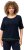 Ulla Popken Classic Fit Half-Sleeve Crew Neck T-shirt With Hem Inscription Navy Blue - Bedrukte T-shirts voor dames - 