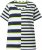 Ulla Popken Mix Stripe Short Sleeve Tee Lime - Bedrukte T-shirts voor dames - 