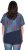 Ulla Popken Quick Drying Geometric Print Short Sleeve Tee Navy Blue - Bedrukte T-shirts voor dames - 