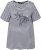 Ulla Popken Palm Tree Embroidered Tee Navy Blue - Bedrukte T-shirts voor dames - 