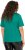 Ulla Popken Embroidered Face Motif Short Sleeve V-Neck Tee Emerald Green - Bedrukte T-shirts voor dames - 