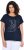 Ulla Popken Metallic Animal Cap Sleeve Graphic Tee Navy - Bedrukte T-shirts voor dames - 